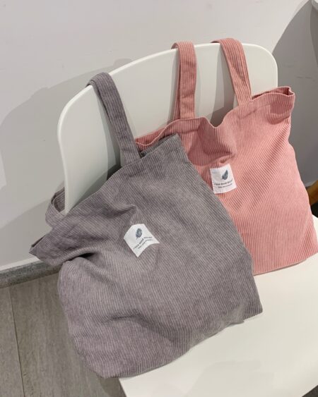Vintage Corduroy Tote Bag