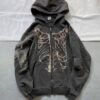 Skeleton Print Oversize Hoodie