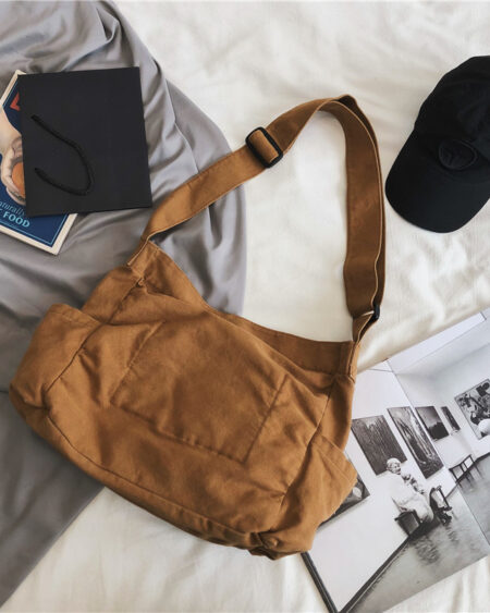 Canvas Shoulder Bags with pocket