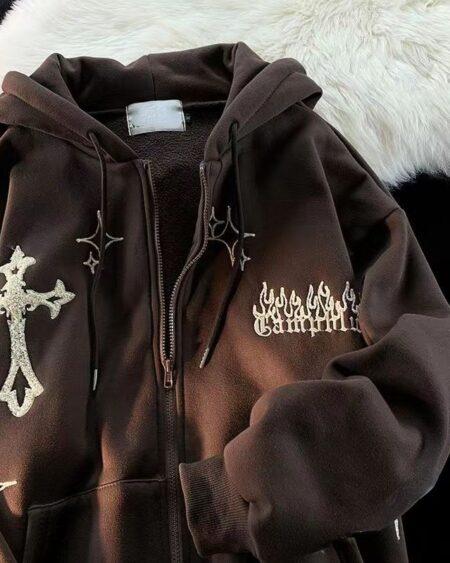 Gothic Embroidery Hoodies
