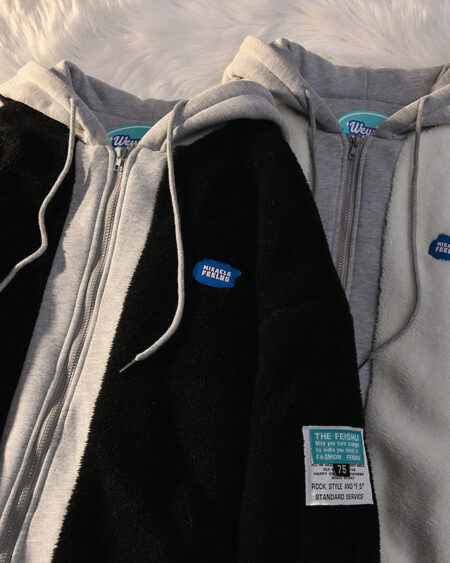 Winter lamb wool hooded sweater