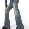 Blue Wide Leg Star Jeans