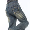 Blue Wide Leg Star Jeans