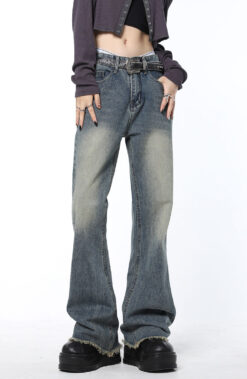 Blue Wide Leg Star Jeans