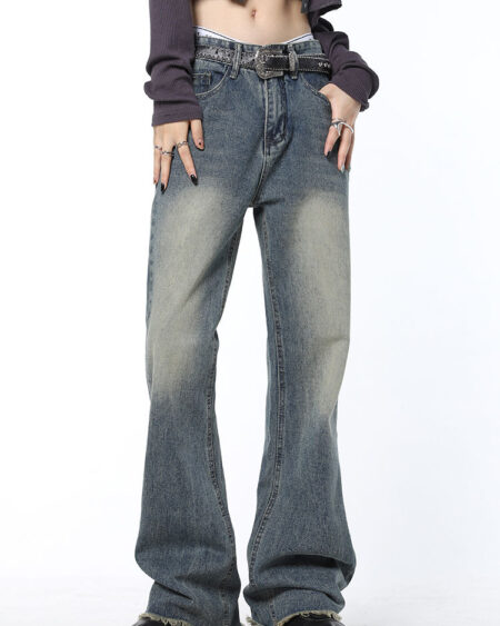 Blue Wide Leg Star Jeans