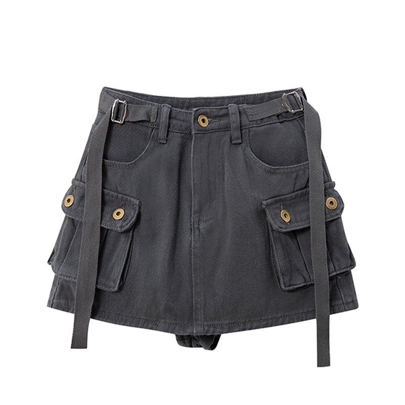 Grey Mini Skirts - Cherryourshop