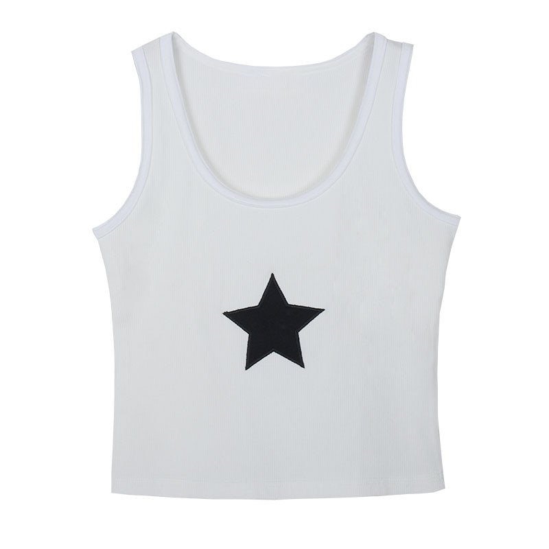 Star Embroidered Crop top