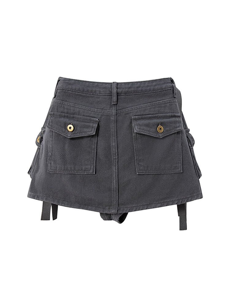 Grey Mini Skirts - Cherryourshop