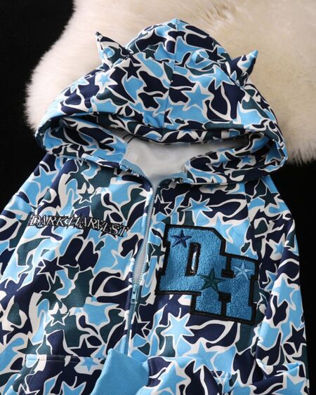 Demon Oversized Camouflage Hoodies