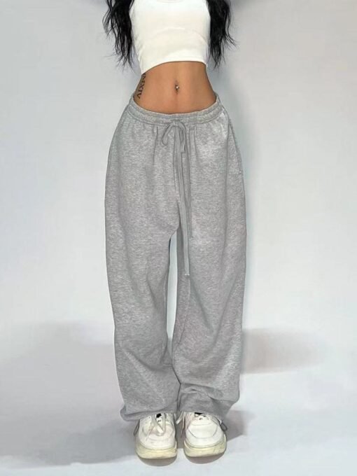 Casual Gray Oversized Sweatpants