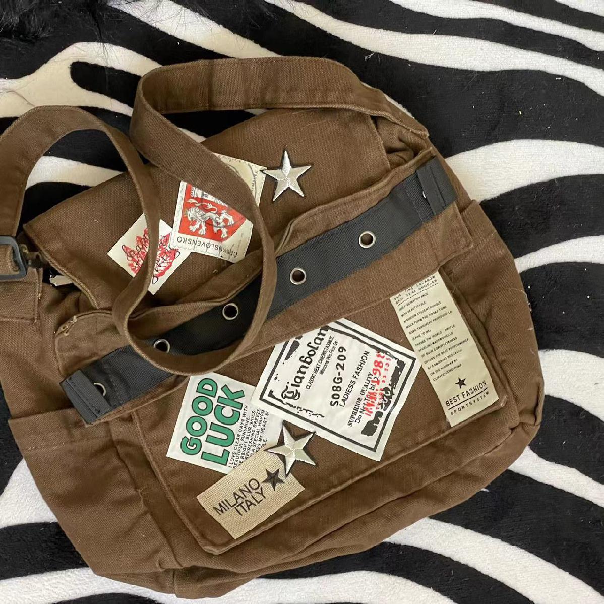 Star Patch School Crossbody Bags