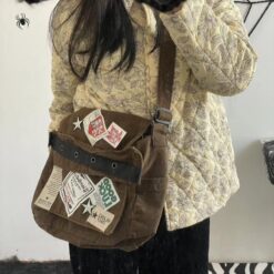 Star Patch School Crossbody Bags