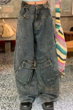 Big Pocket Oversize Loose Pants