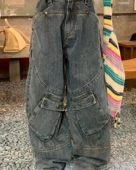 Big Pocket Oversize Loose Pants