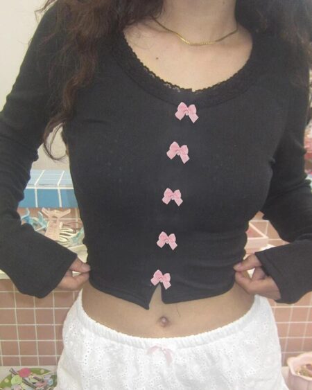 Chic Bow Cropped Top