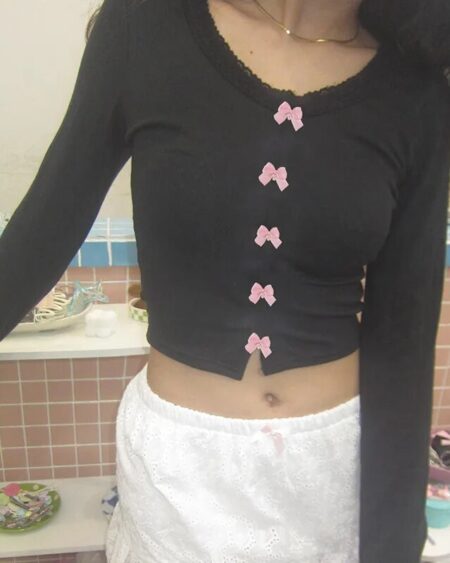 Chic Bow Cropped Top