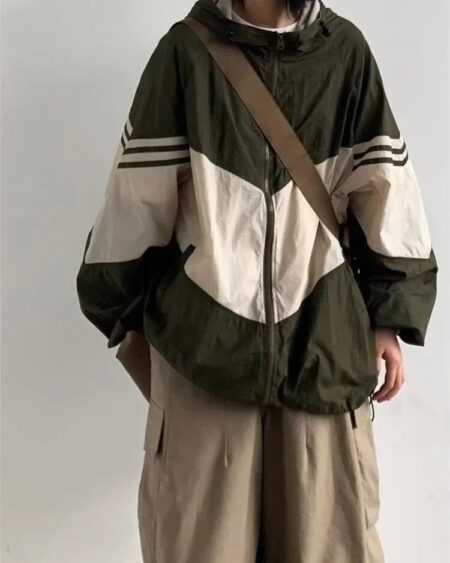 Vintage Oversized Hooded Jacket