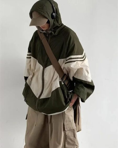 Vintage Oversized Hooded Jacket