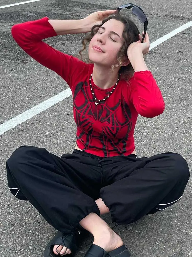 Spider Aesthetic Shirt Slim