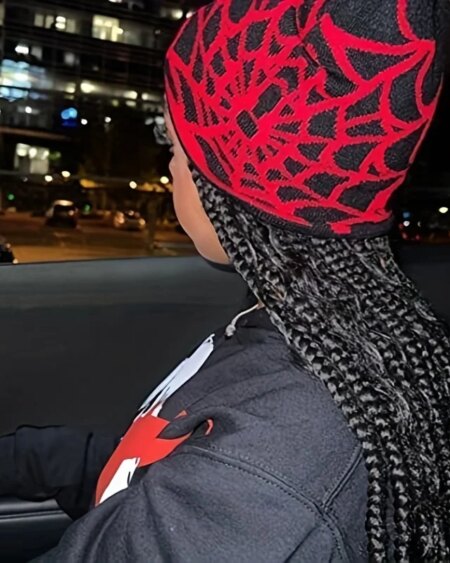Spider Web Jacquard Beanie Caps