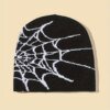 Spider Web Jacquard Beanie Caps