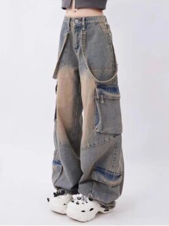 Wide Leg American Retro Jeans