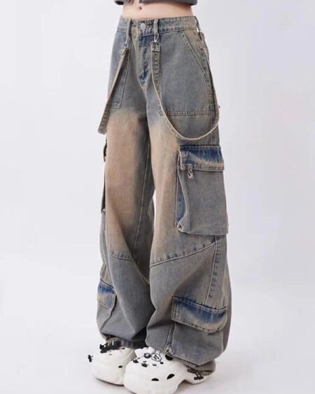 Wide Leg American Retro Jeans