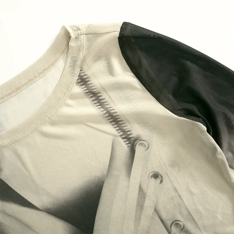 Goth Mesh Long Sleeve Top