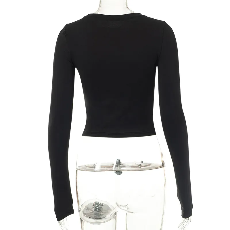 Goth Mesh Long Sleeve Top