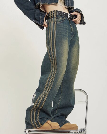 Wide Leg Baggy Denim Trouser BOTTOMS Pants & Jeans