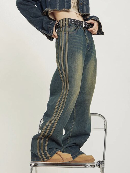 Wide Leg Baggy Denim Trouser BOTTOMS Pants & Jeans