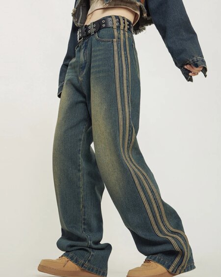 Wide Leg Baggy Denim Trouser BOTTOMS Pants & Jeans
