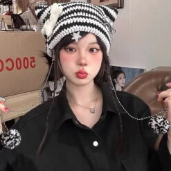 Little Devil Knitted Beanie Hat HATS ACCESSORIES