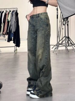 Thin Classical wide leg jeans BOTTOMS Pants & Jeans