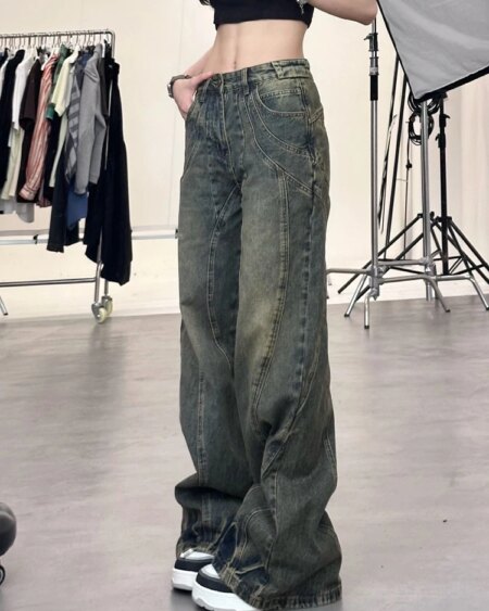 Thin Classical wide leg jeans BOTTOMS Pants & Jeans