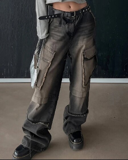 Gradient Cargo Jeans BOTTOMS Pants & Jeans