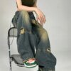 American Street Broken Hole Jeans BOTTOMS Pants & Jeans