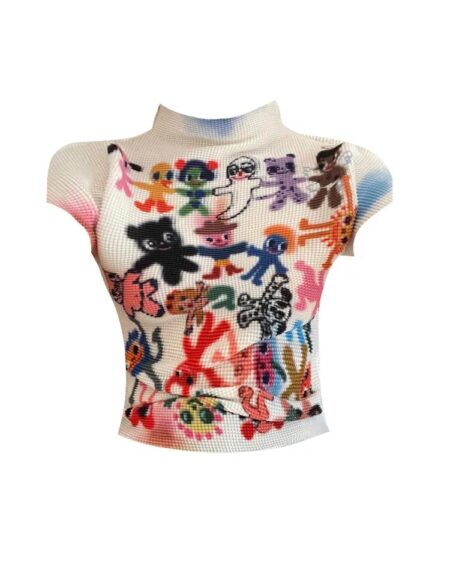 HARAJUKU PLAYER TOP Crop Tops Knits TOPS