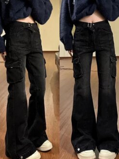 Lady Black Flare Bell Jeans BOTTOMS Pants & Jeans