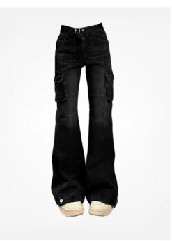 Lady Black Flare Bell Jeans BOTTOMS Pants & Jeans