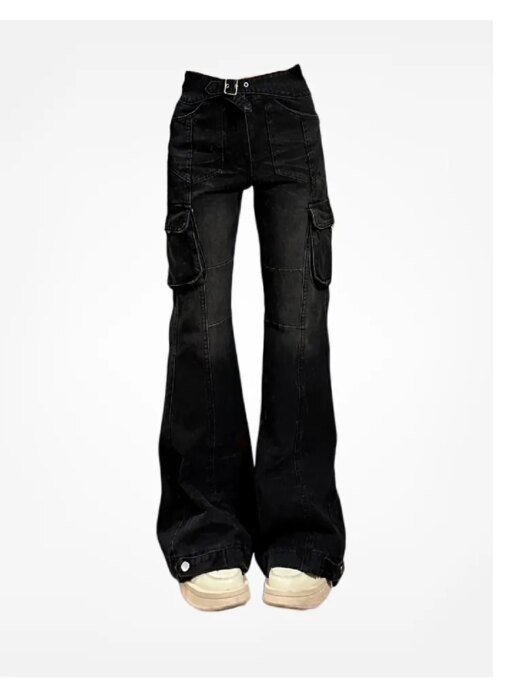 Lady Black Flare Bell Jeans BOTTOMS Pants & Jeans