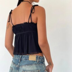 Flower/Bow Sleeveless crop top Crop Tops TOPS