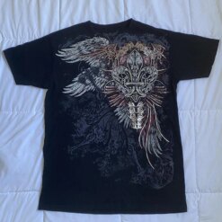 90s Cross Wing Print T-shirt Crop Tops T-Shirts TOPS