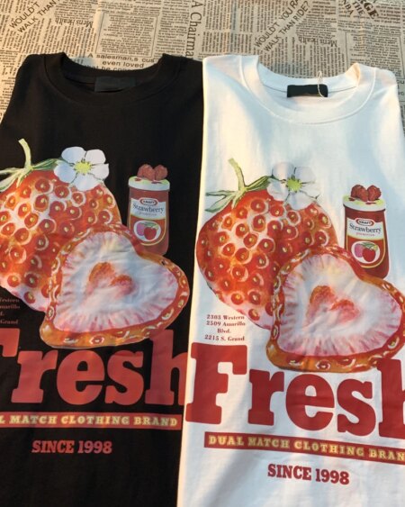 Fresh Strawberry American T-shirt T-Shirts TOPS