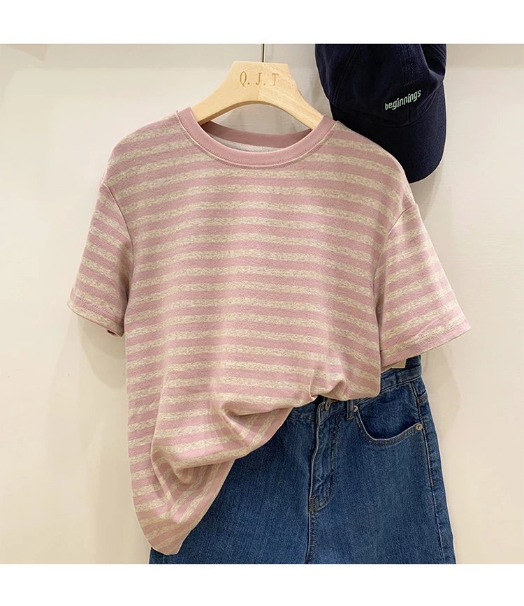 Short Sleeve Striped basic T-Shirts