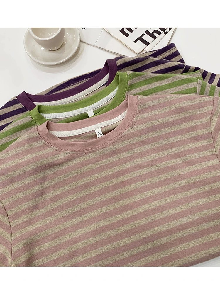 Short Sleeve Striped basic T-Shirts