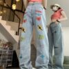 Embroidery Star Pants BOTTOMS Pants & Jeans