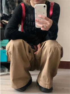 Vintage Brown Cargo Jeans BOTTOMS Pants & Jeans