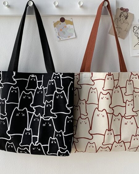 Cute Cat Tote Bag BAGS ACCESSORIES