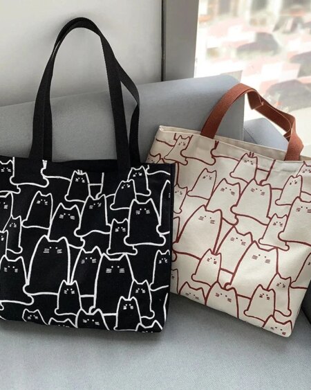 Cute Cat Tote Bag BAGS ACCESSORIES